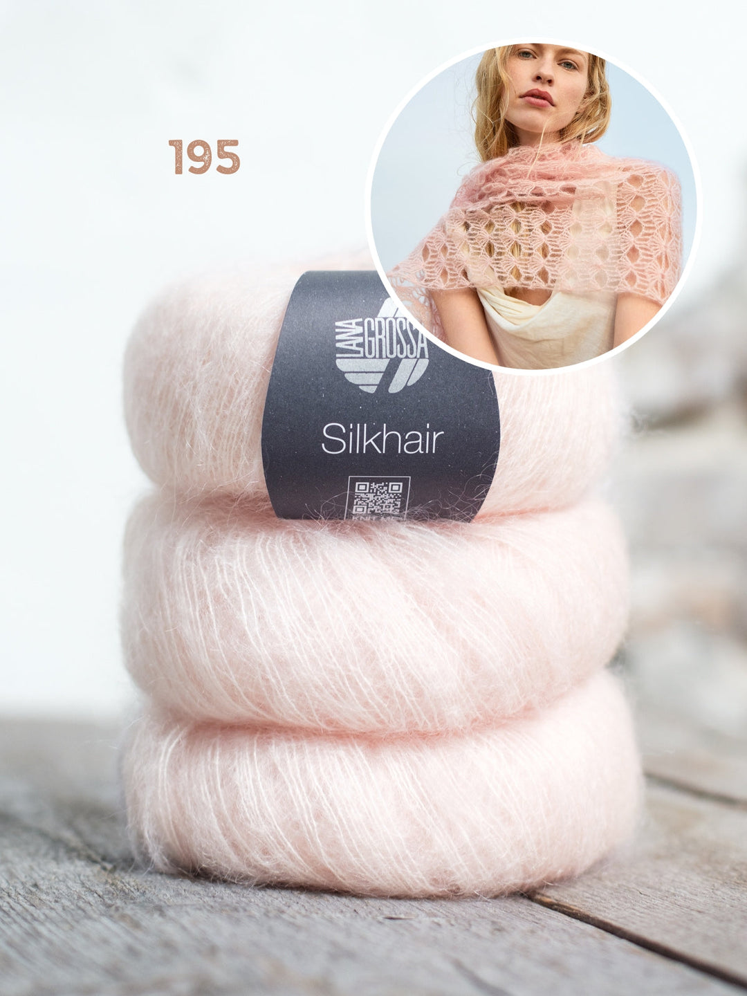 Häkelpaket Silkhair Ajour-Schal