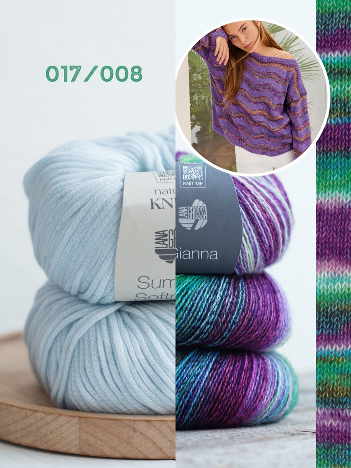 Strickpaket Gianna Summer Softness Pullover mit Wellenmuster