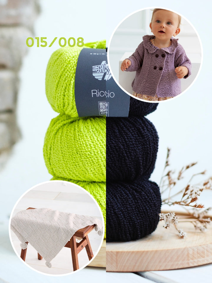 Strick- und Häkelpaket Riccio Jäckchen und Babydecke