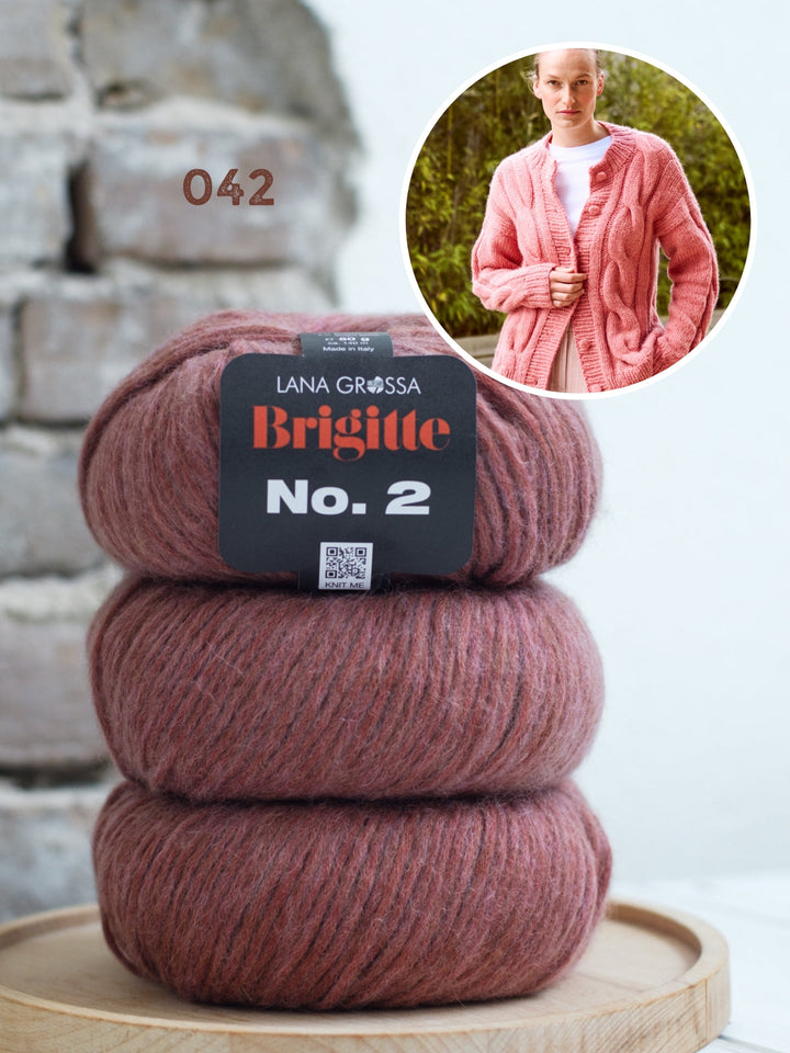 Strickpaket Brigitte no. 2 Zopfjacke