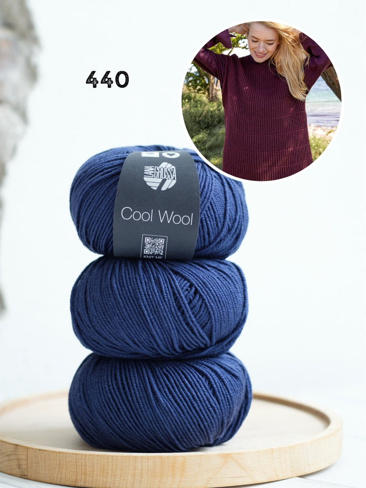 Strickpaket Cool Wool Pullunder im Halbpatentmuster