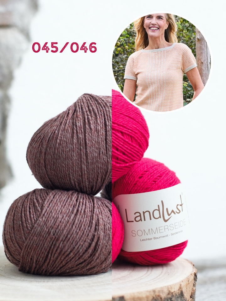 Strickpaket Landlust Sommerseide top-down Shirt