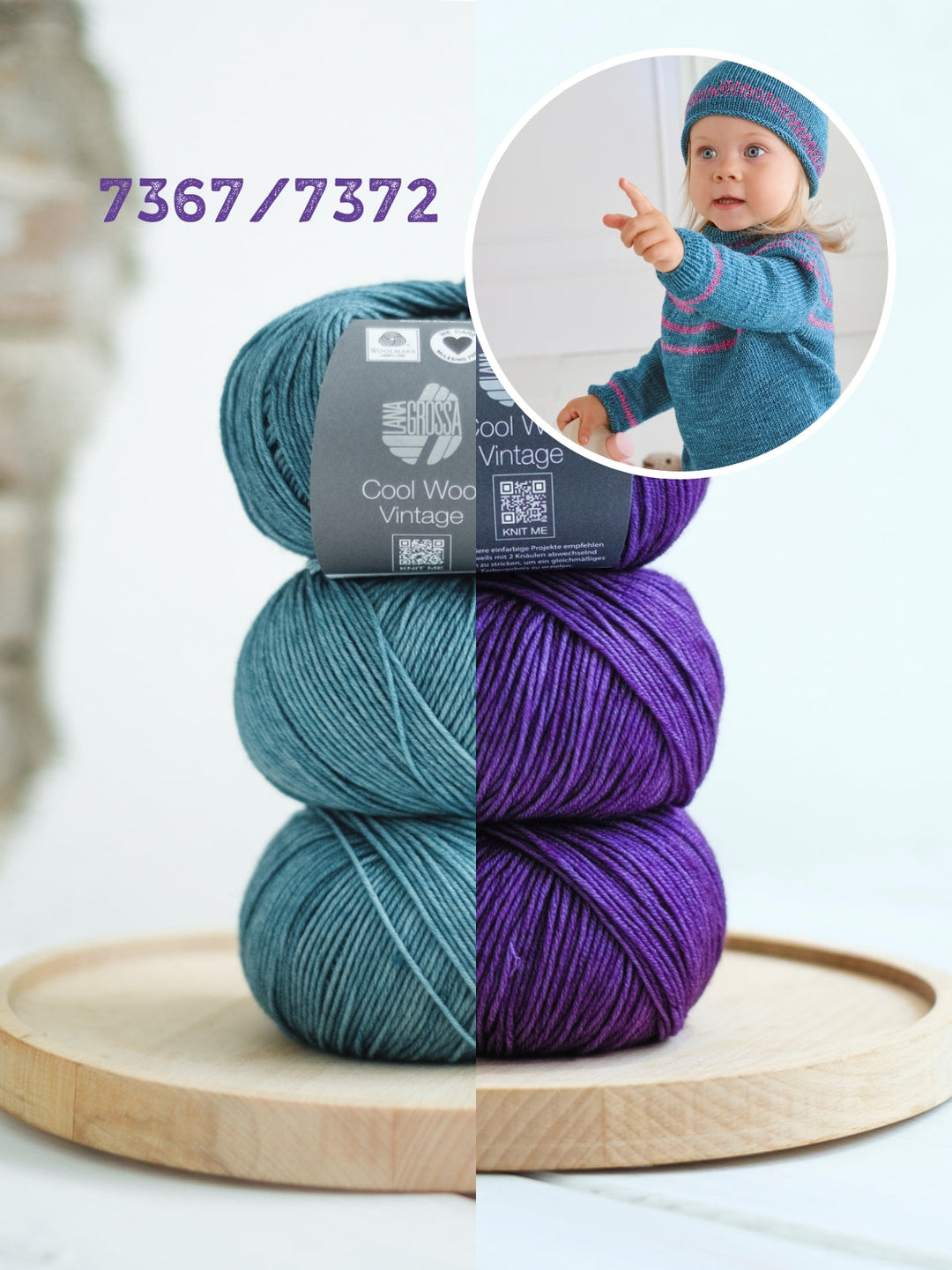 Strickpaket Cool Wool Vintage Pullover + Mütze