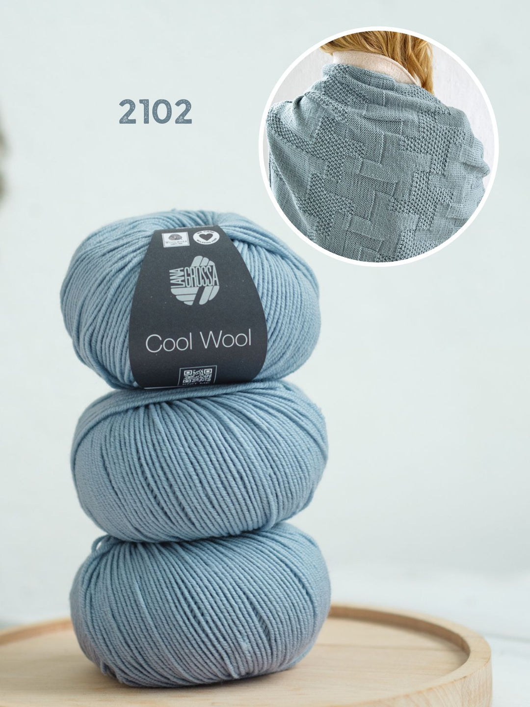 Strickpaket Cool Wool Stola im Strukturmuster