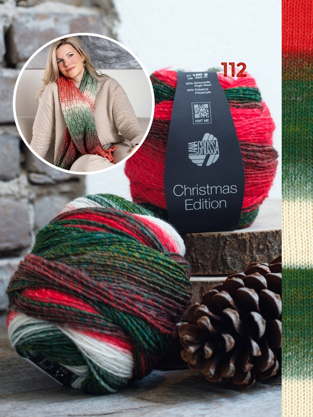 Strickpaket Gomitolo Christmas Edition Tuch