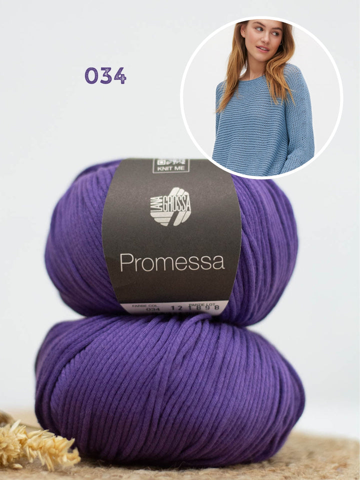 Strickpaket Promessa Pullover im Rippenmuster