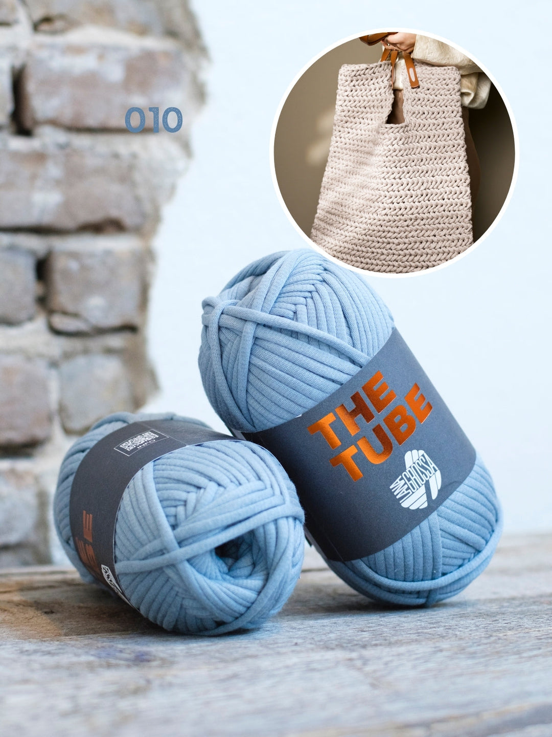 Häkelpaket The Tube Shopper im Fischgrätmuster