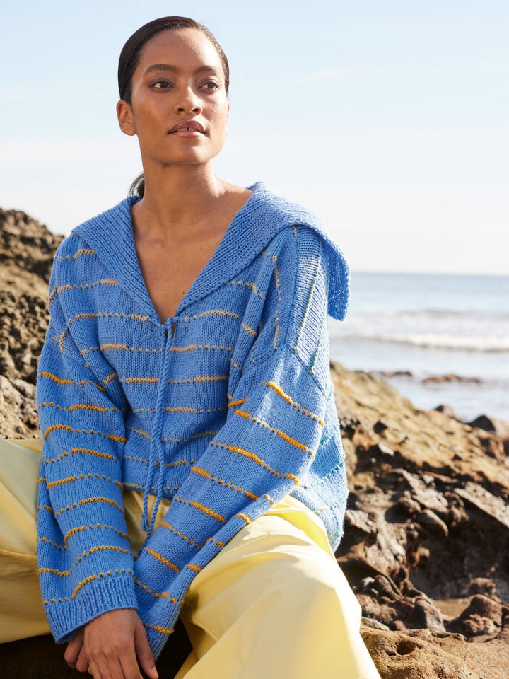 Strickpaket Cotonella Pullover mit Streifen