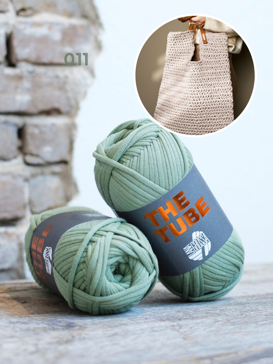Häkelpaket The Tube Shopper im Fischgrätmuster