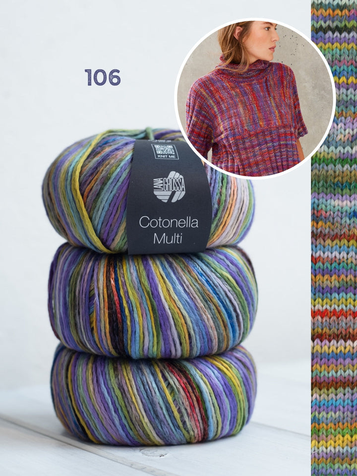 Strickpaket Cotonella Multi Kurzarmpulli