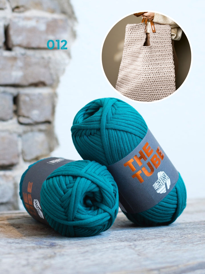 Häkelpaket The Tube Shopper im Fischgrätmuster
