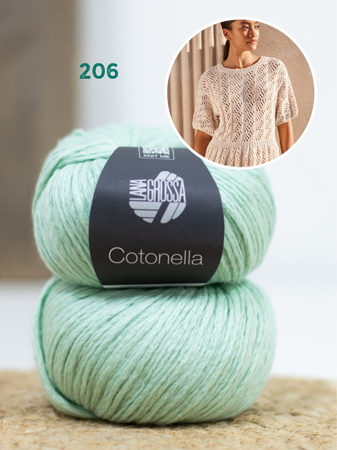 Strickpaket Cotonella Shirt im Ajourmuster