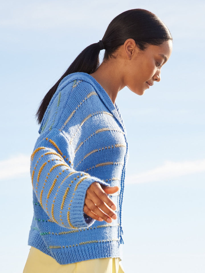 Strickpaket Cotonella Pullover mit Streifen