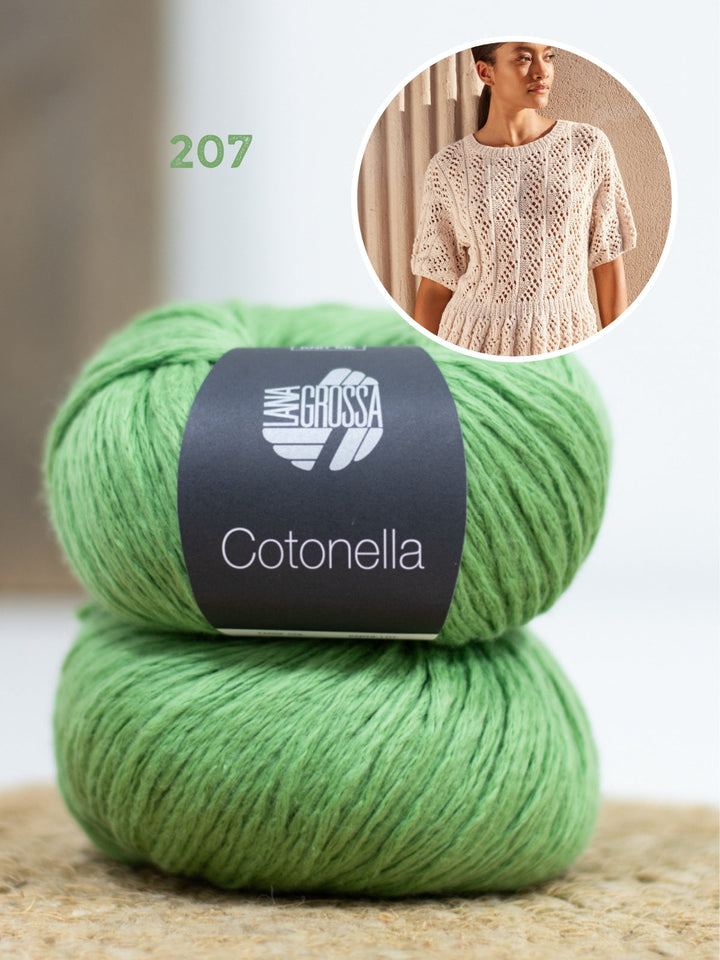 Strickpaket Cotonella Shirt im Ajourmuster