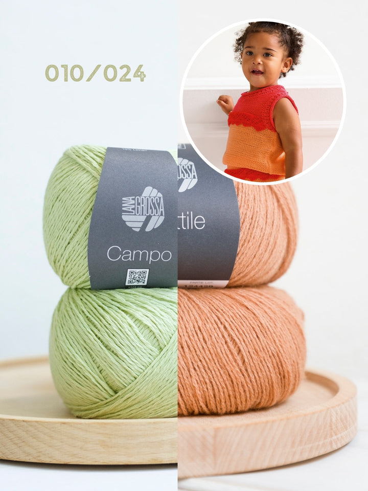 Strickpaket Campo Sottile Baby-Set (Top & Hose)