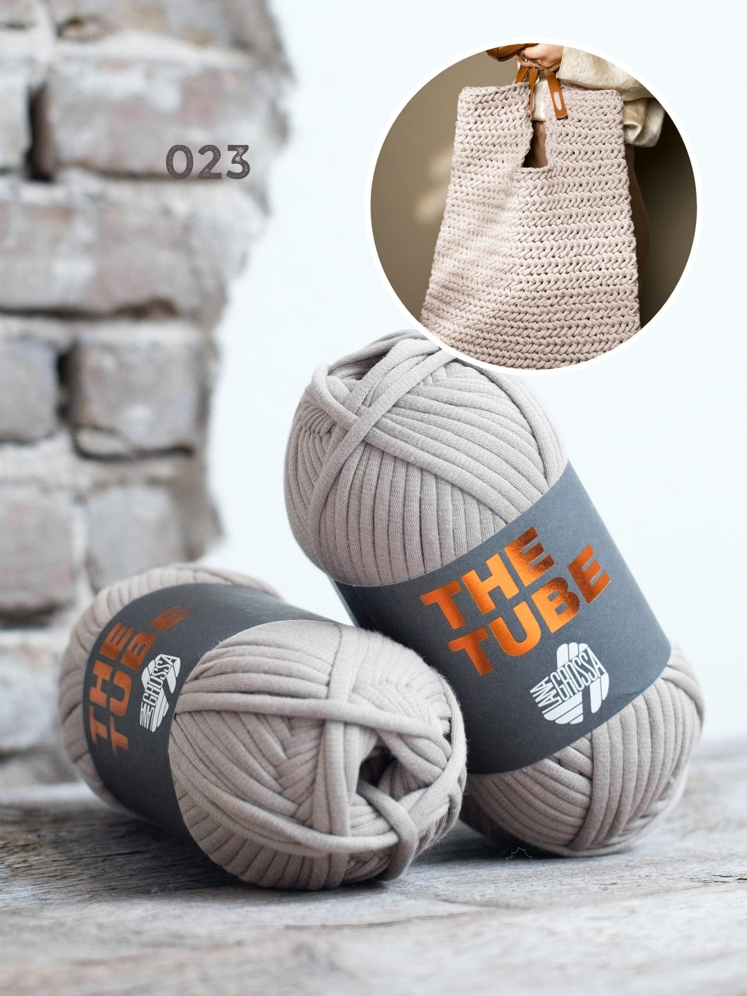 Häkelpaket The Tube Shopper im Fischgrätmuster