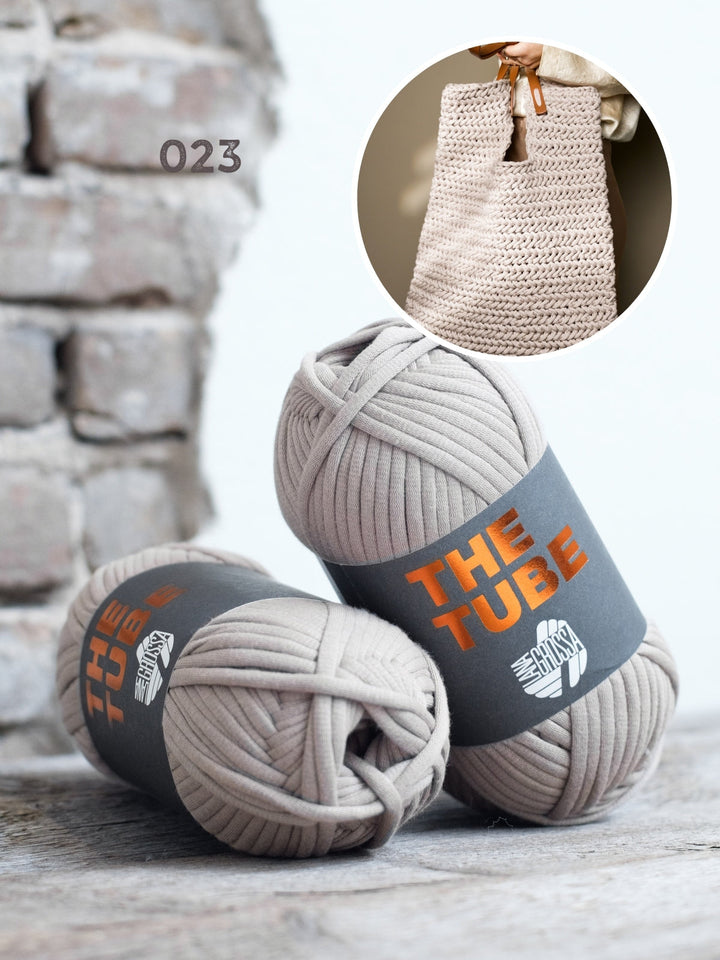 Häkelpaket The Tube Shopper im Fischgrätmuster
