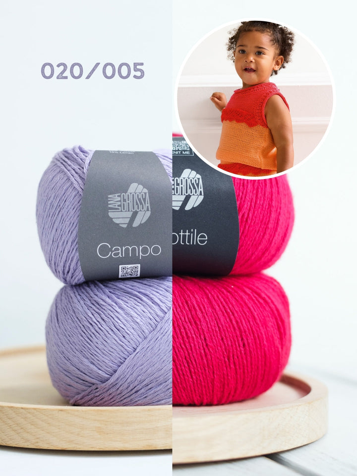 Strickpaket Campo Sottile Baby-Set (Top & Hose)