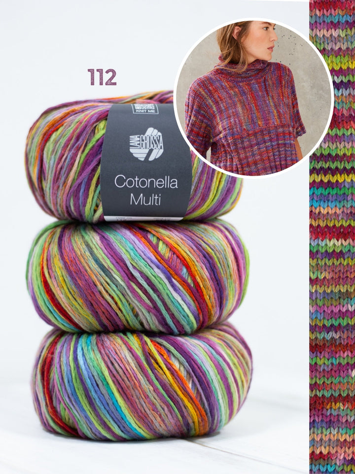Strickpaket Cotonella Multi Kurzarmpulli