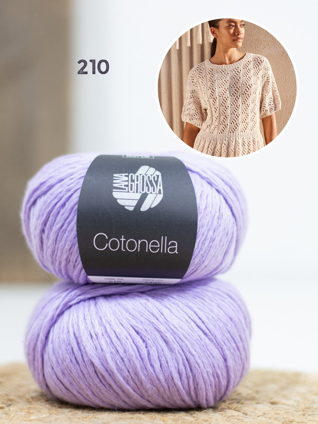 Strickpaket Cotonella Shirt im Ajourmuster