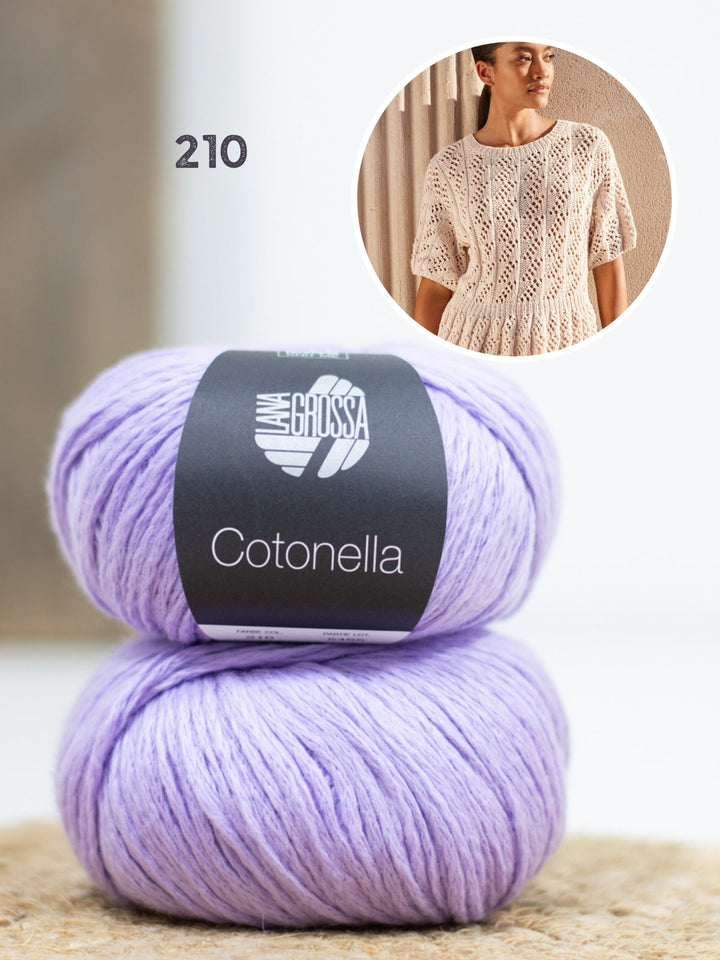 Strickpaket Cotonella Shirt im Ajourmuster