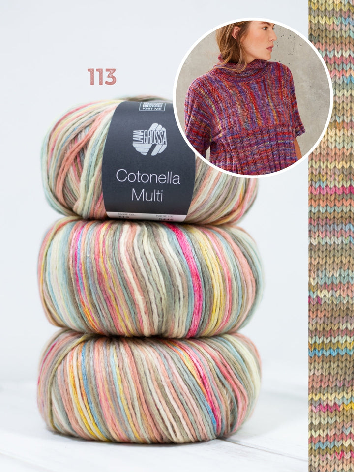 Strickpaket Cotonella Multi Kurzarmpulli