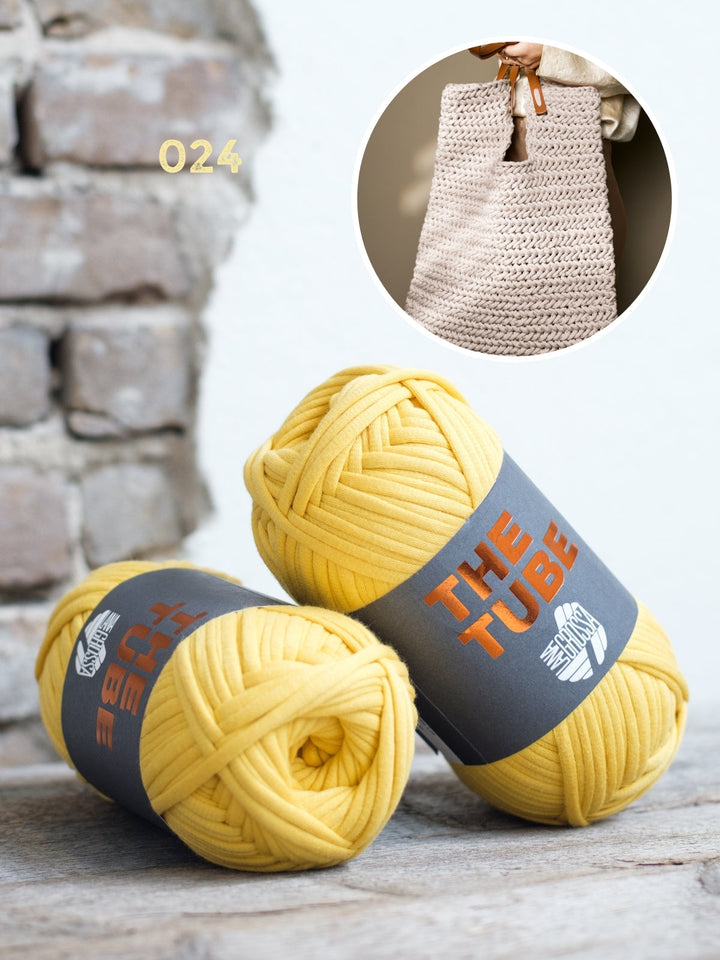 Häkelpaket The Tube Shopper im Fischgrätmuster