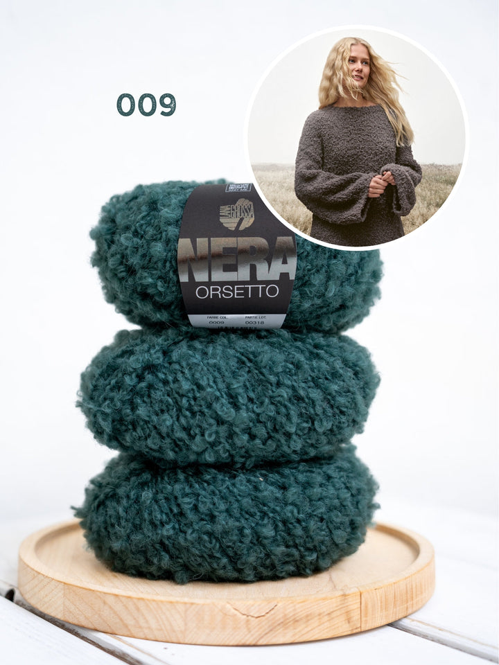 Strickpaket Orsetto Pullover lang – top-down