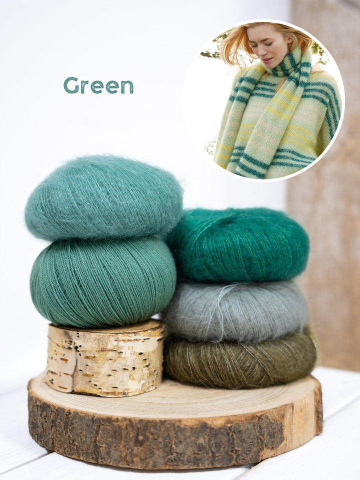 Strickpaket Cool Wool Lace Silkhair Streifenpullover