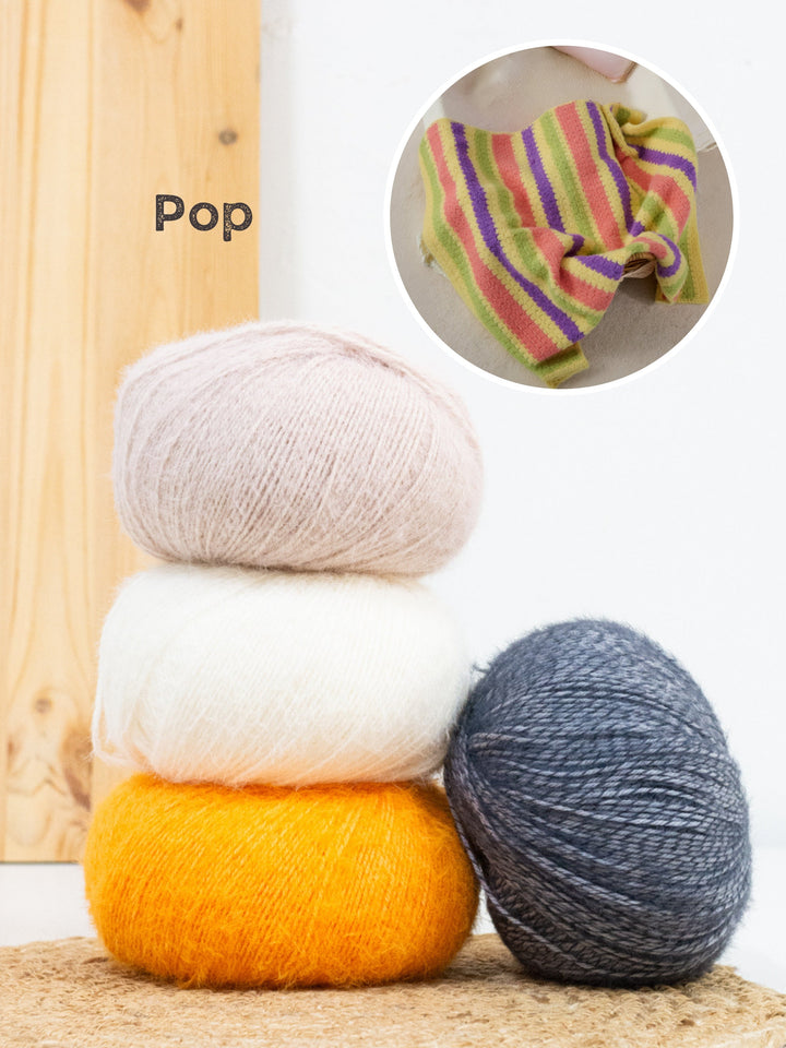 Häkelpaket Cosy Socks Gestreifte Decke