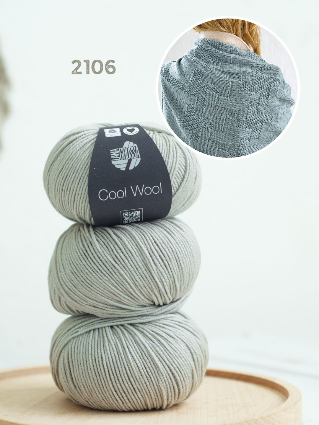 Strickpaket Cool Wool Stola im Strukturmuster