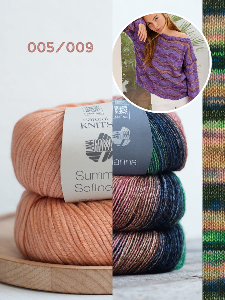 Strickpaket Gianna Summer Softness Pullover mit Wellenmuster