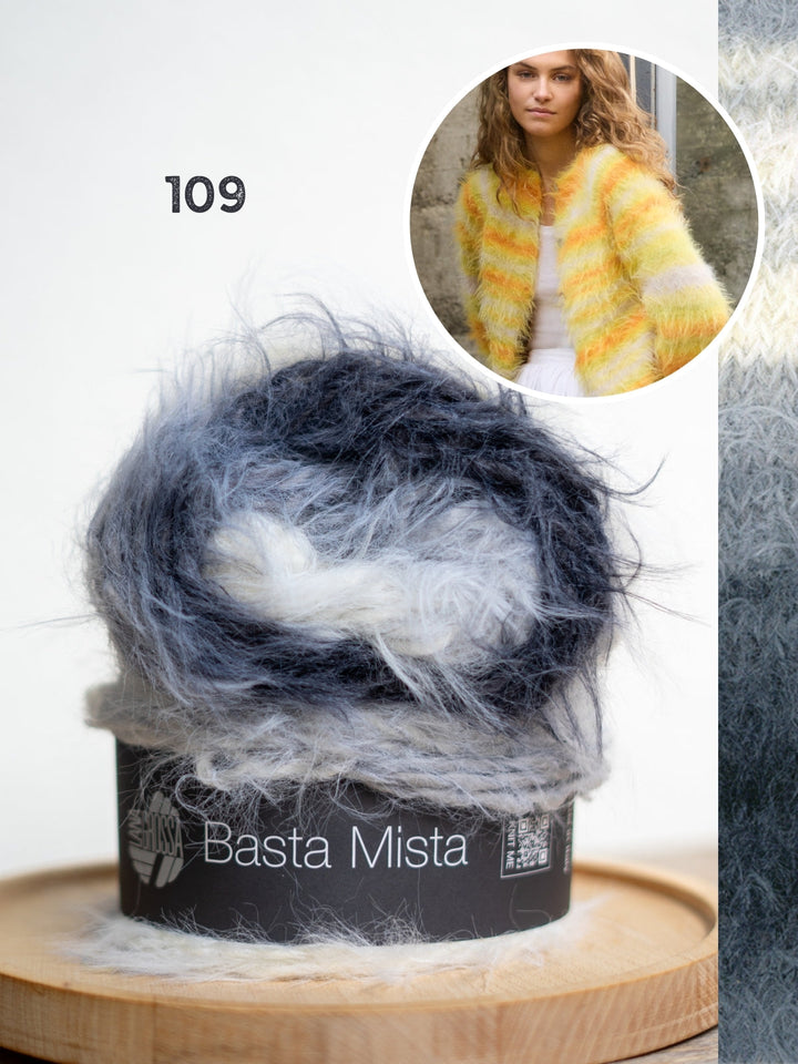 Strickpaket Basta Mista Raglanjacke - Top-down
