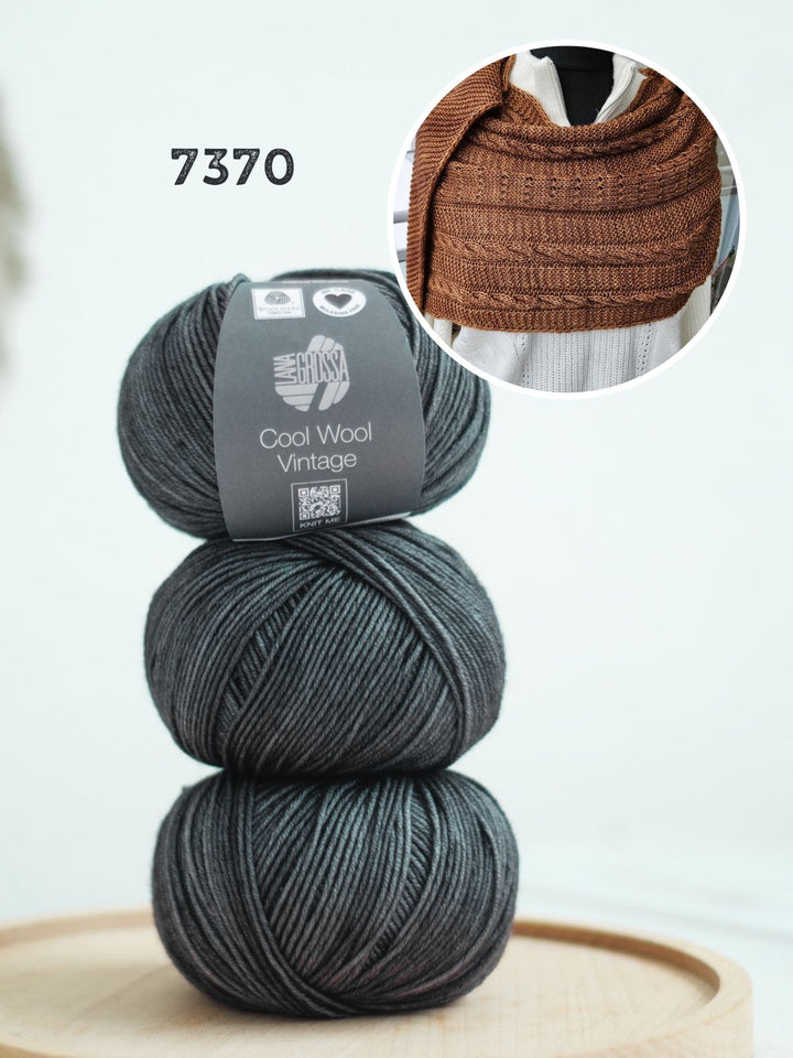 Strickpaket Lizas Tuch Orange Night - Vintage