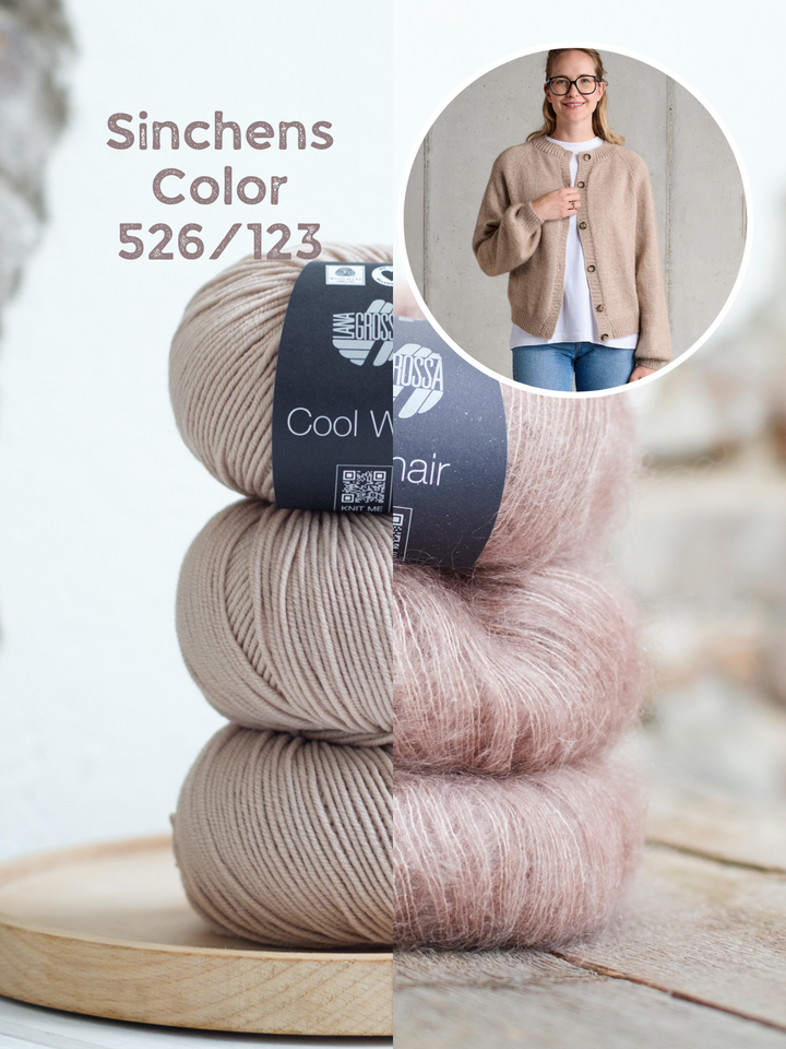 Strickpaket Classy Raglan Jacket - Cool Wool Silkhair
