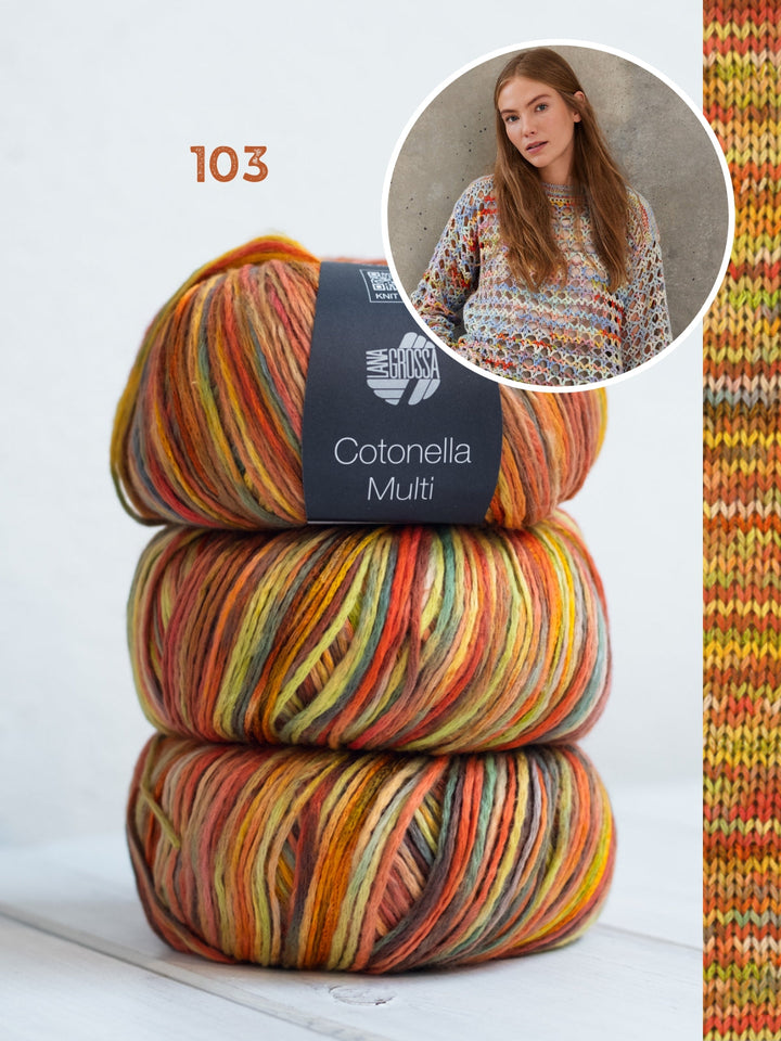 Häkelpaket Cotonella Multi Pullover