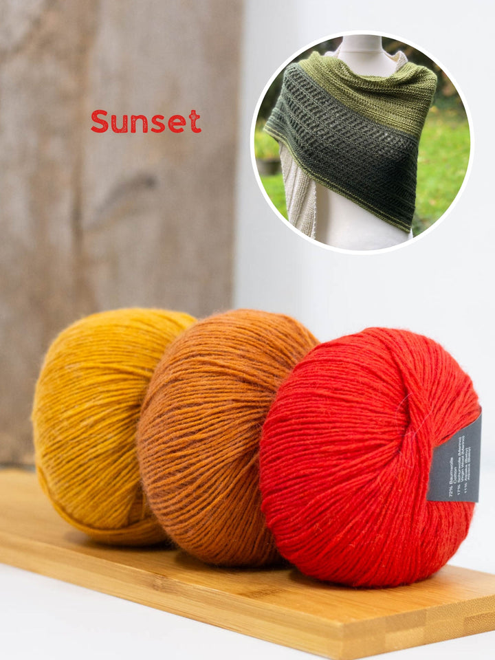 Strickpaket Lizas Tuch Kieselsteine