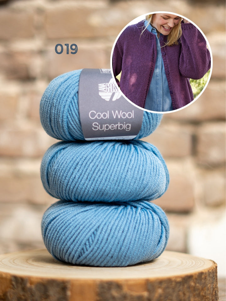 Strickpaket Cool Wool Superbig Top-down Oversized Jacke