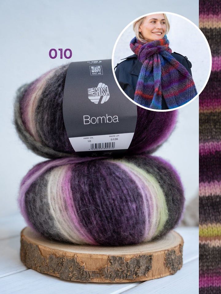 Strickpaket Bomba Zopfschal