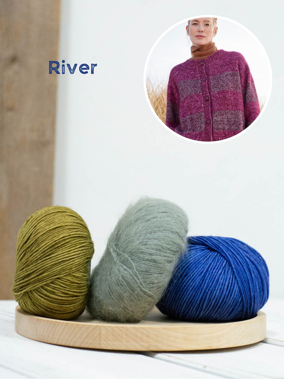 Strickpaket Cool Wool Vintage Silkhair Streifenjacke