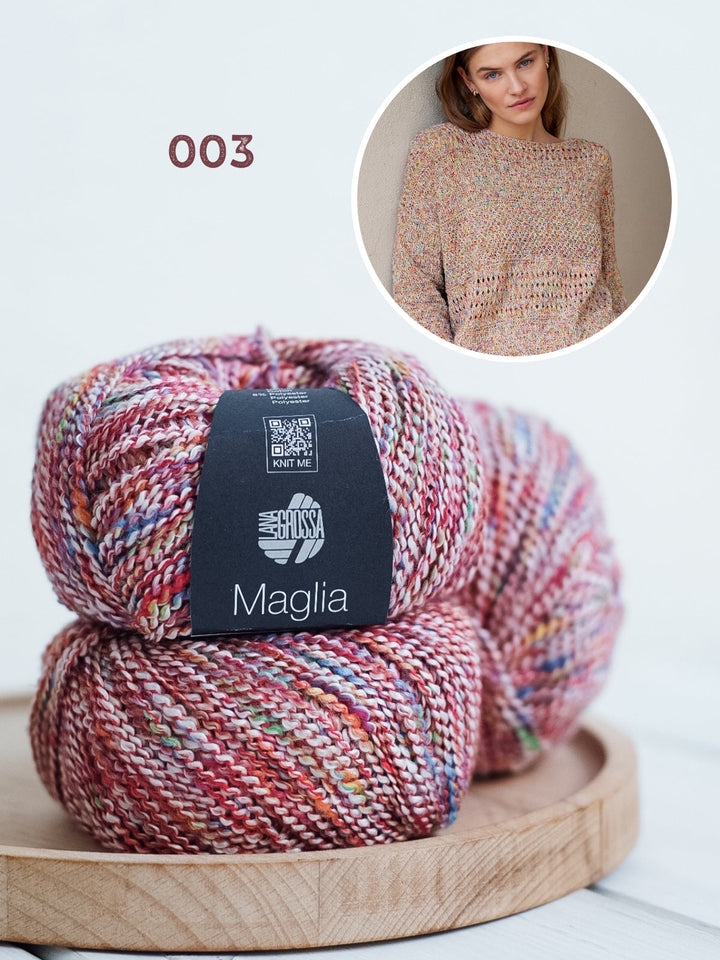 Strickpaket Maglia Pullover mit verschiedenen Strukturen