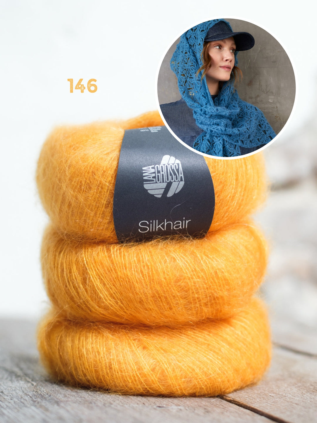 Häkelpaket Silkhair Ajourschal
