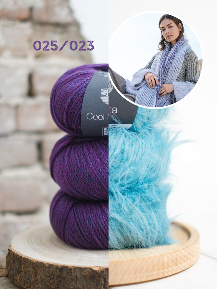 Strickpaket Basta Cool Merino Schal im Patentmuster