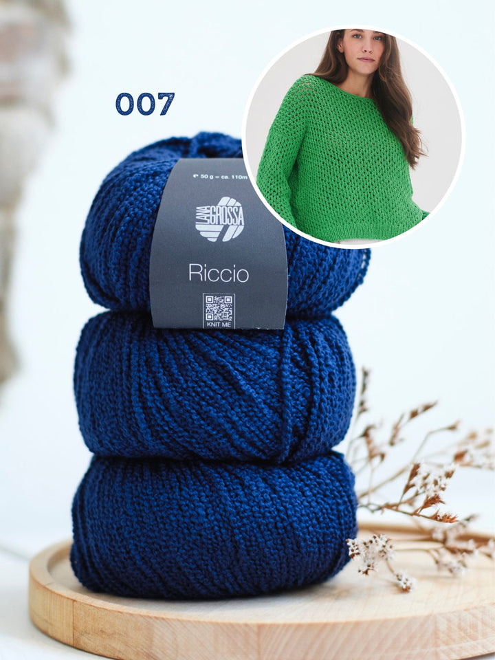 Strickpaket Riccio Pullover im Lochmuster
