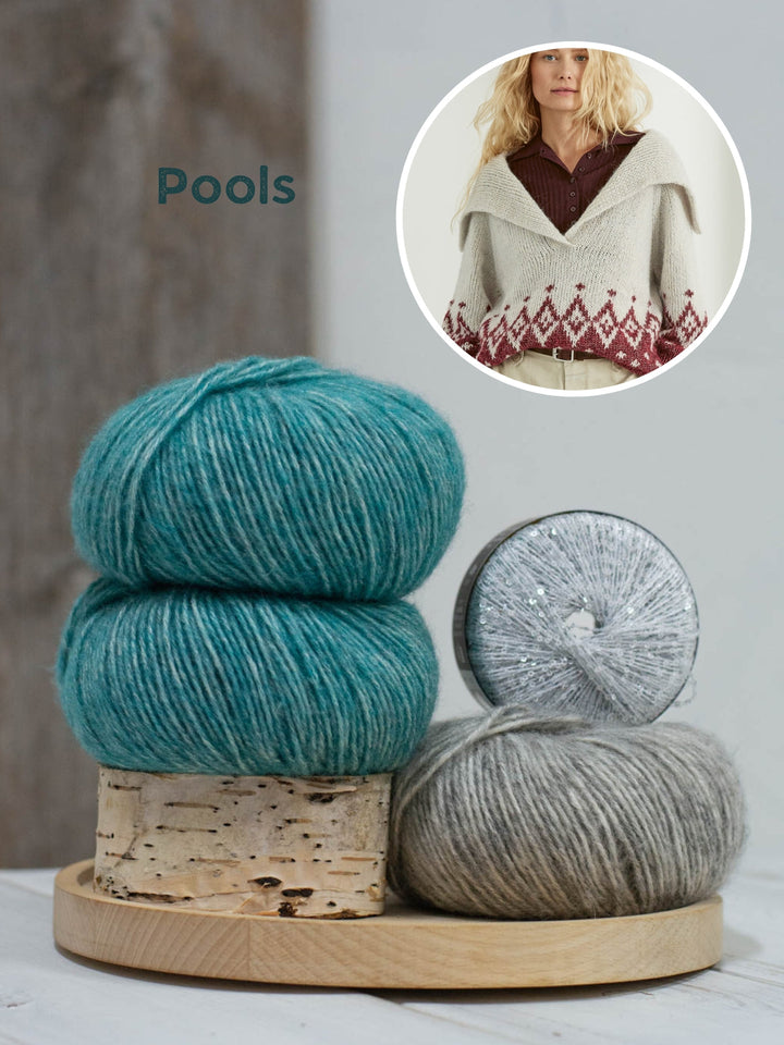 Strickpaket Natural Alpaca Pelo Glamour Raglanpullover – Top-down