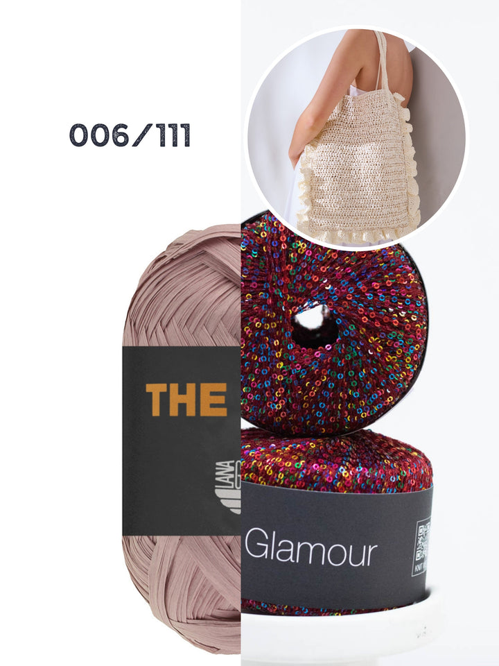 Häkelpaket The Bast Glamour Rüschentasche