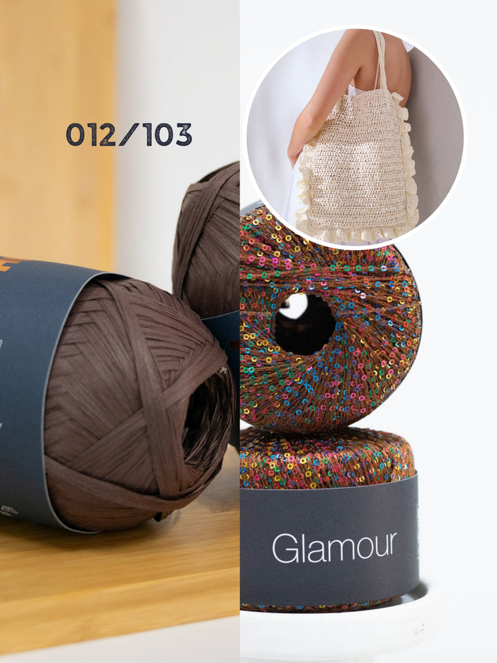 Häkelpaket The Bast Glamour Rüschentasche