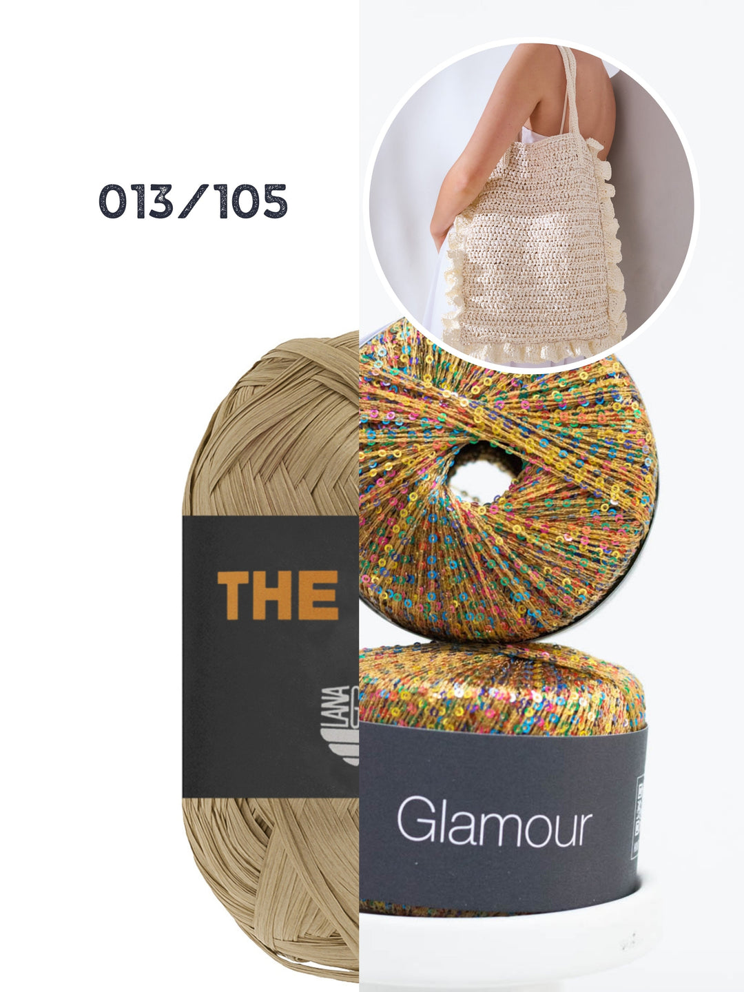 Häkelpaket The Bast Glamour Rüschentasche