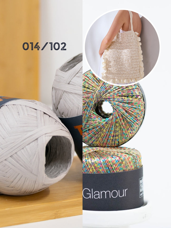 Häkelpaket The Bast Glamour Rüschentasche