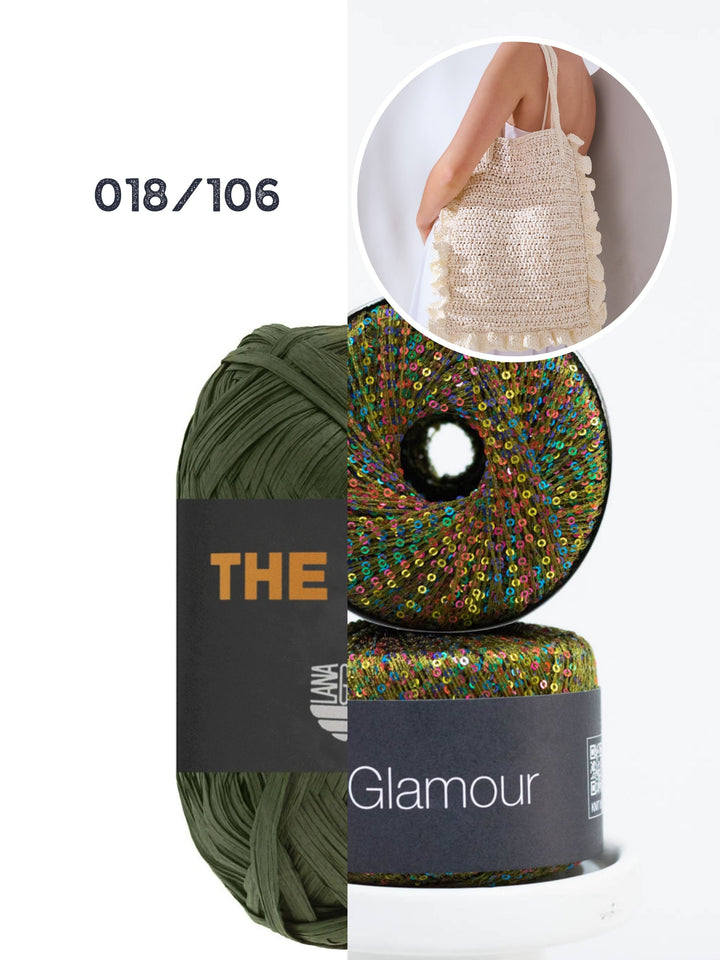 Häkelpaket The Bast Glamour Rüschentasche